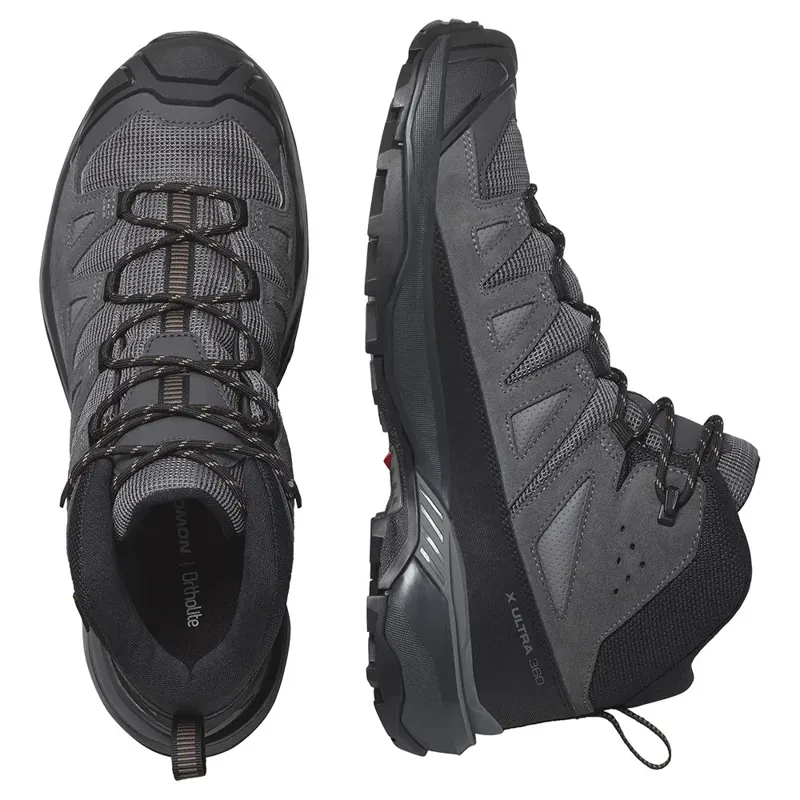 SALOMON X Ultra 360 Mid Gore-Tex Leather Waterproof Boot in Castlerock-2