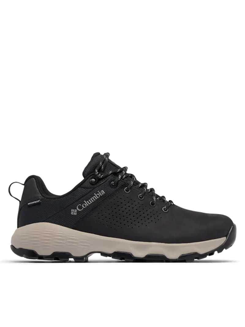 COLUMBIA Newton Nimble Leather Waterproof shoe in Black/Kettle