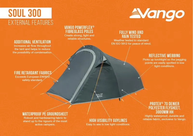 VANGO Soul 300 Tent in Deep Blue-6