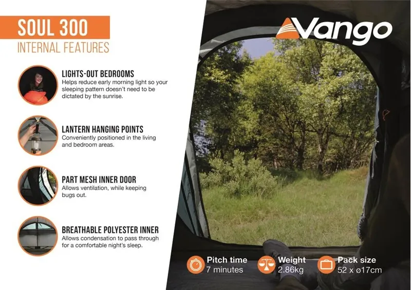 VANGO Soul 300 Tent in Deep Blue-5