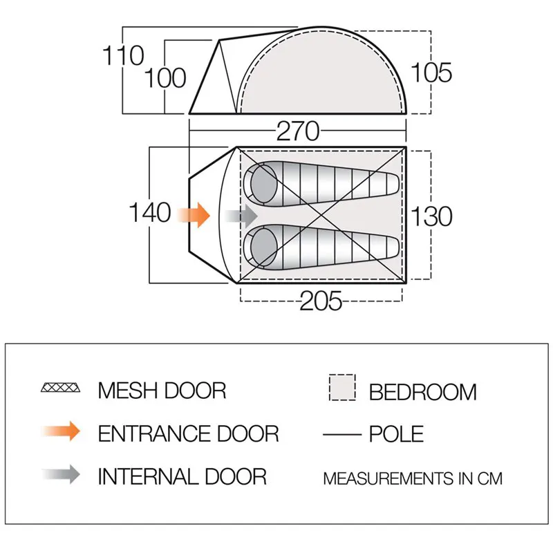 Vango Tay 200 in Deep Blue-1