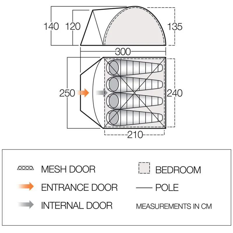 vango Tay 400 in Deep Blue-1